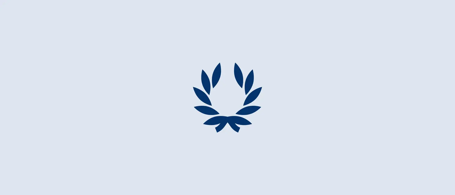 Ein Lorbeerkranz auf hellblauen Hintergrund
