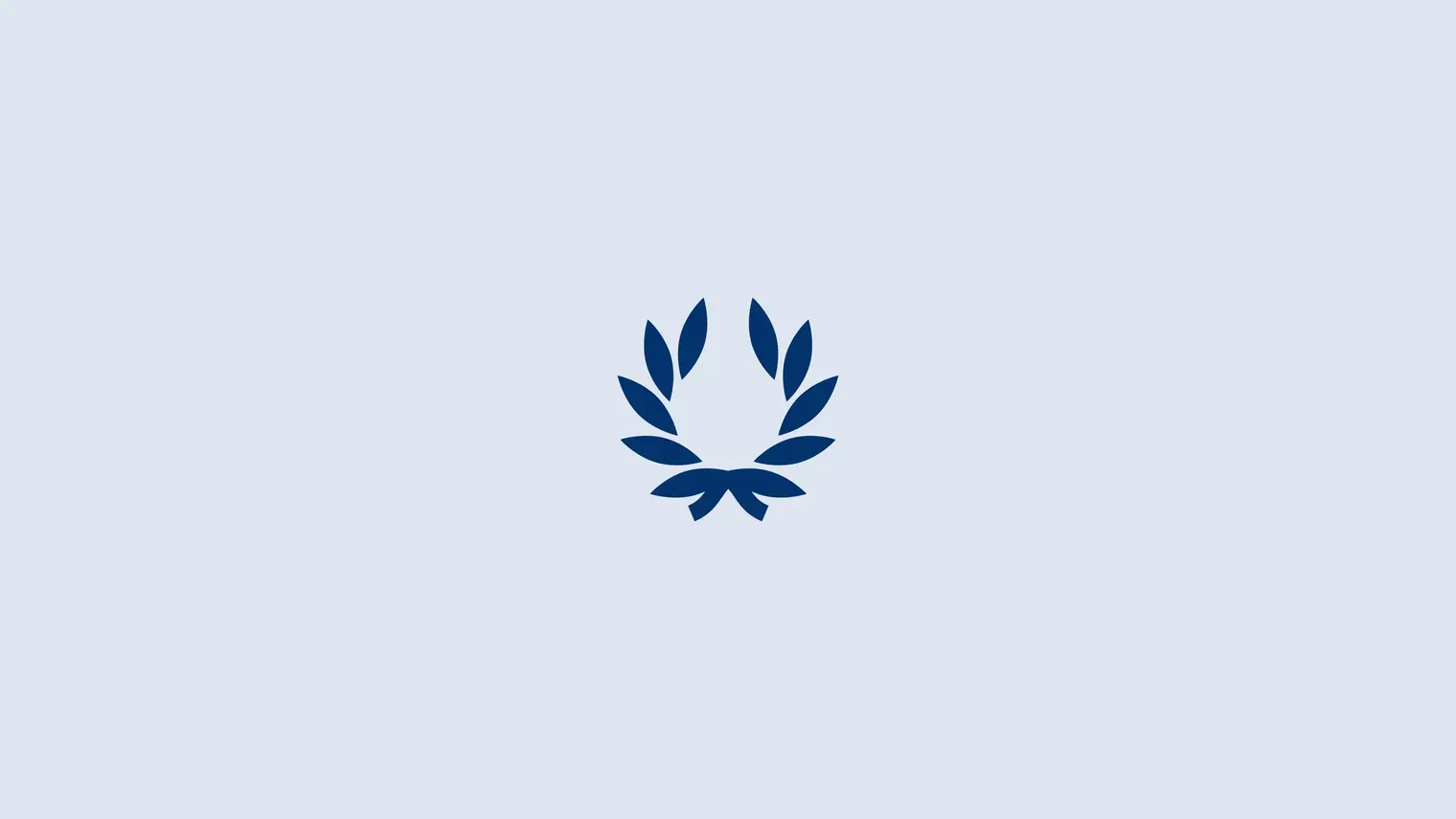 Ein Lorbeerkranz auf hellblauen Hintergrund